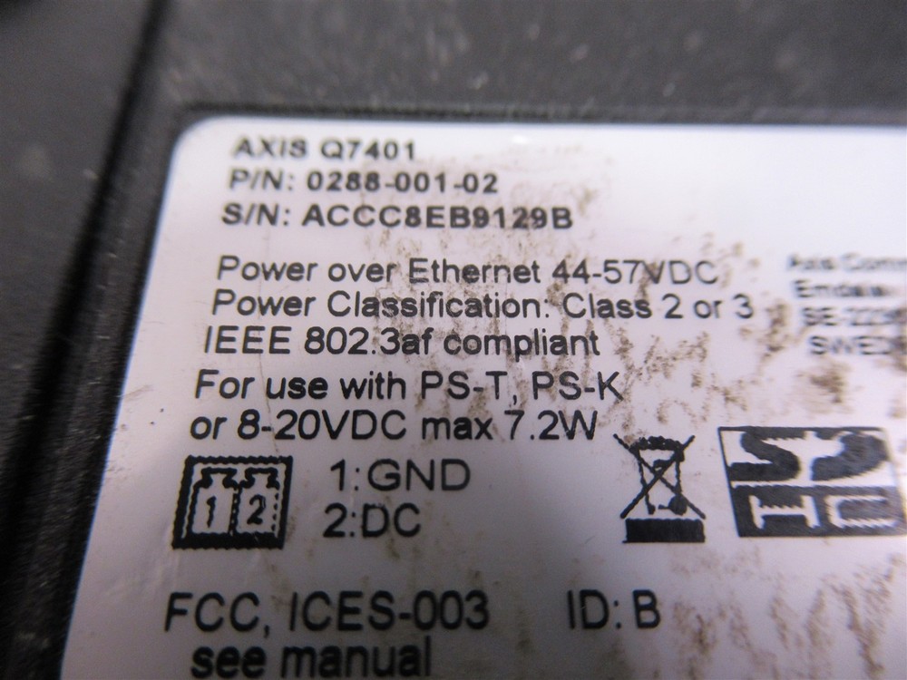 Axis Communications Q7401 Video Encoder 0288-001-02 IP-based Video Surveillance