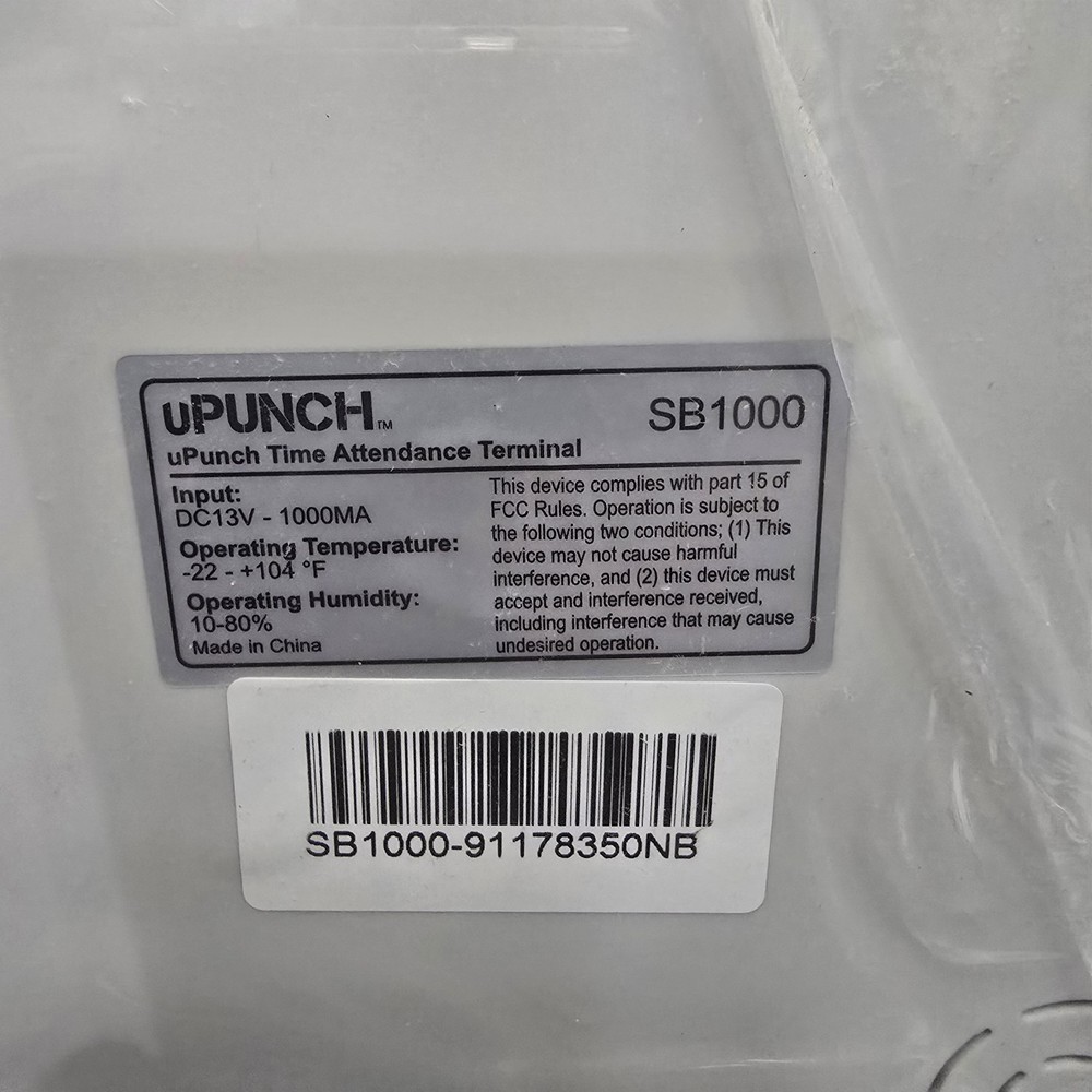uPunch SB1000 Electronic Punch Time Clock Starter Kit NEW OPEN BOX