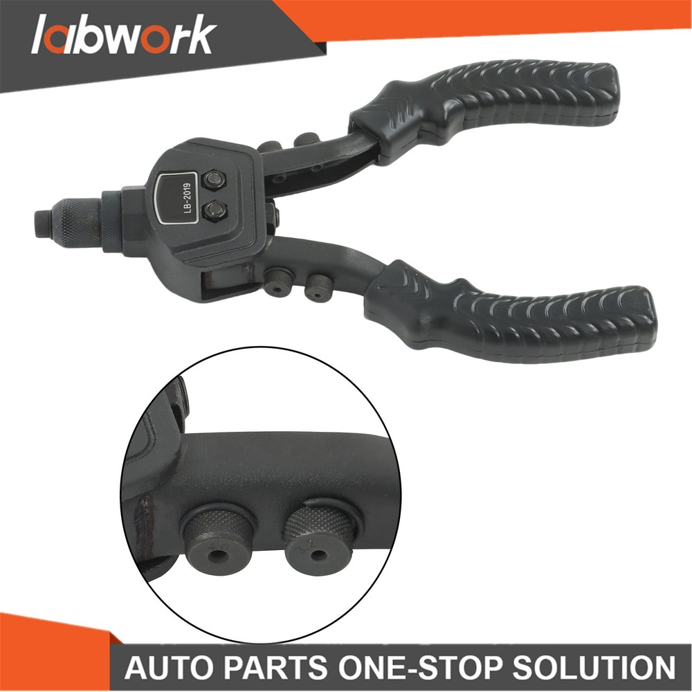 Labwork 1/4 Pop Rivet Gun Kit with 200 Blind Rivet 5 Interchangeable Rivet Head