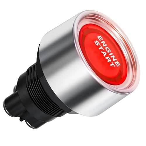 Universal 12V-24V/50A SPST Momentary Start Switch, Push Start Ignition Switch,