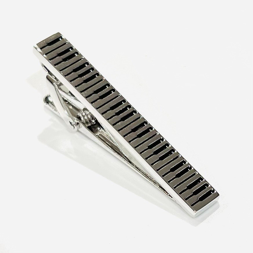 Music Piano Keyboard Tie Clip Tie Bar Men Daily Wear Music Lover Gift