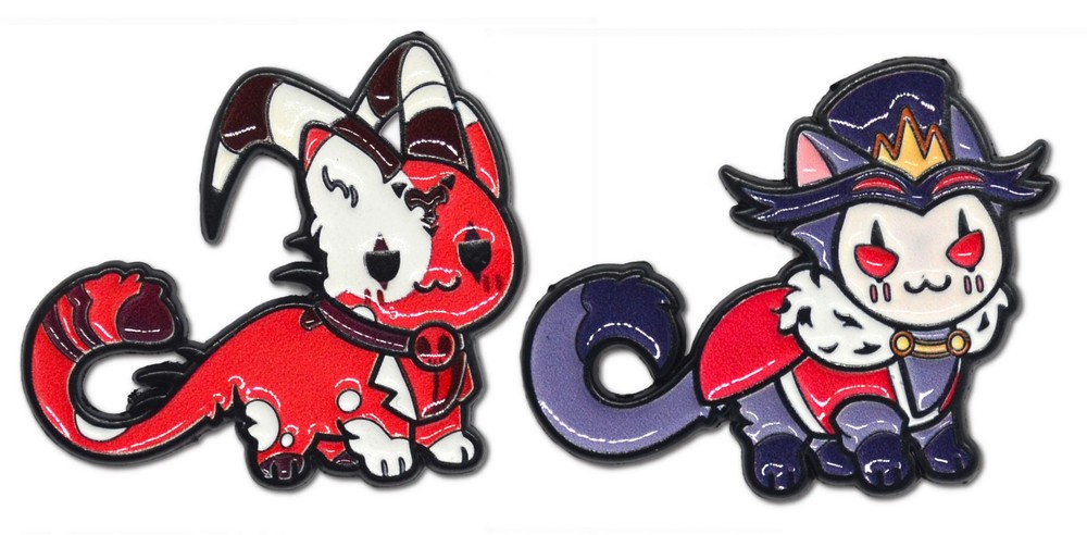 Helluva Boss Blitzo Buckzo Stolas Cute 2pc Set Soft Enamel Pins