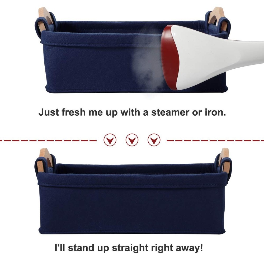 Rectangle Storage Baskets Navy Blue Storage Baskets Soft Decorative Nursery B...