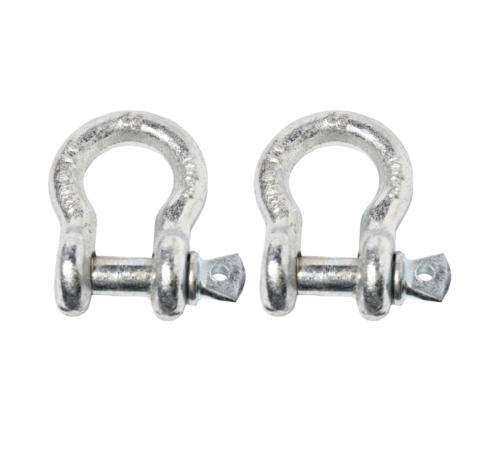 2x 3/8" Bow Shackle D-Ring w Clevis Screw Pin Anchor WLL 1 TON 2200 lbs capacity
