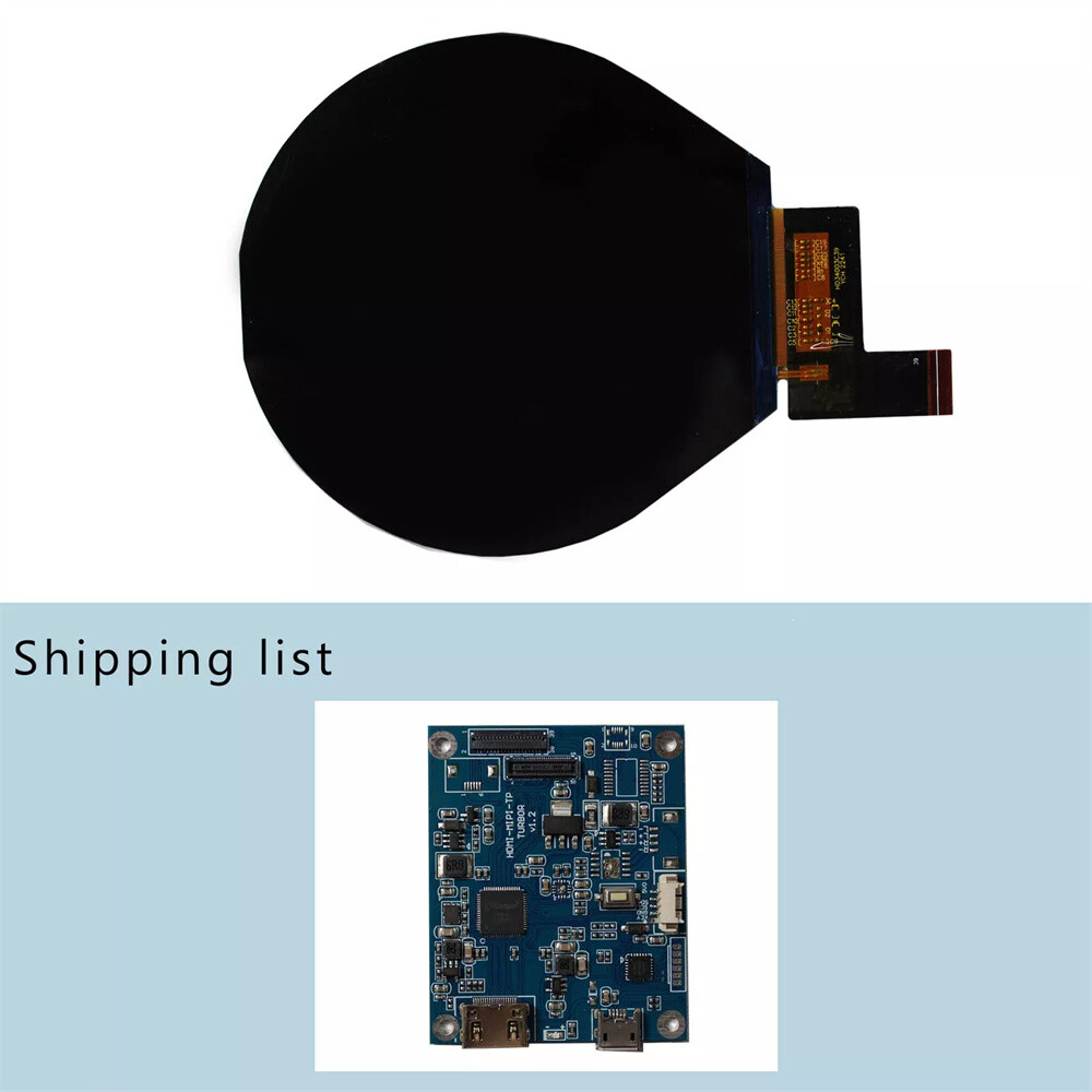 HD LCD Controller Board 3.4inch VS34003C39 800X800 Round LCD Screen: