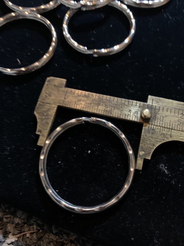12 Silver Plated Split Rings Key Rings Large