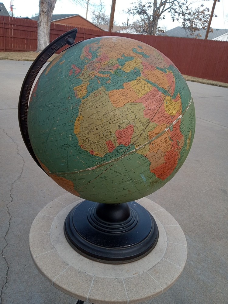 1930-1934 12" Replogle Standard Globe  (Manchukuo) Deco