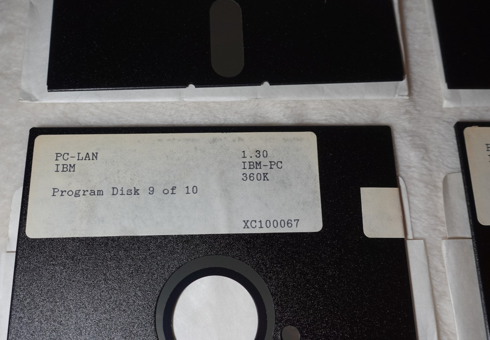 PC-LAN IBM Version 1.30 1980s Vintage Original Computer Diskettes