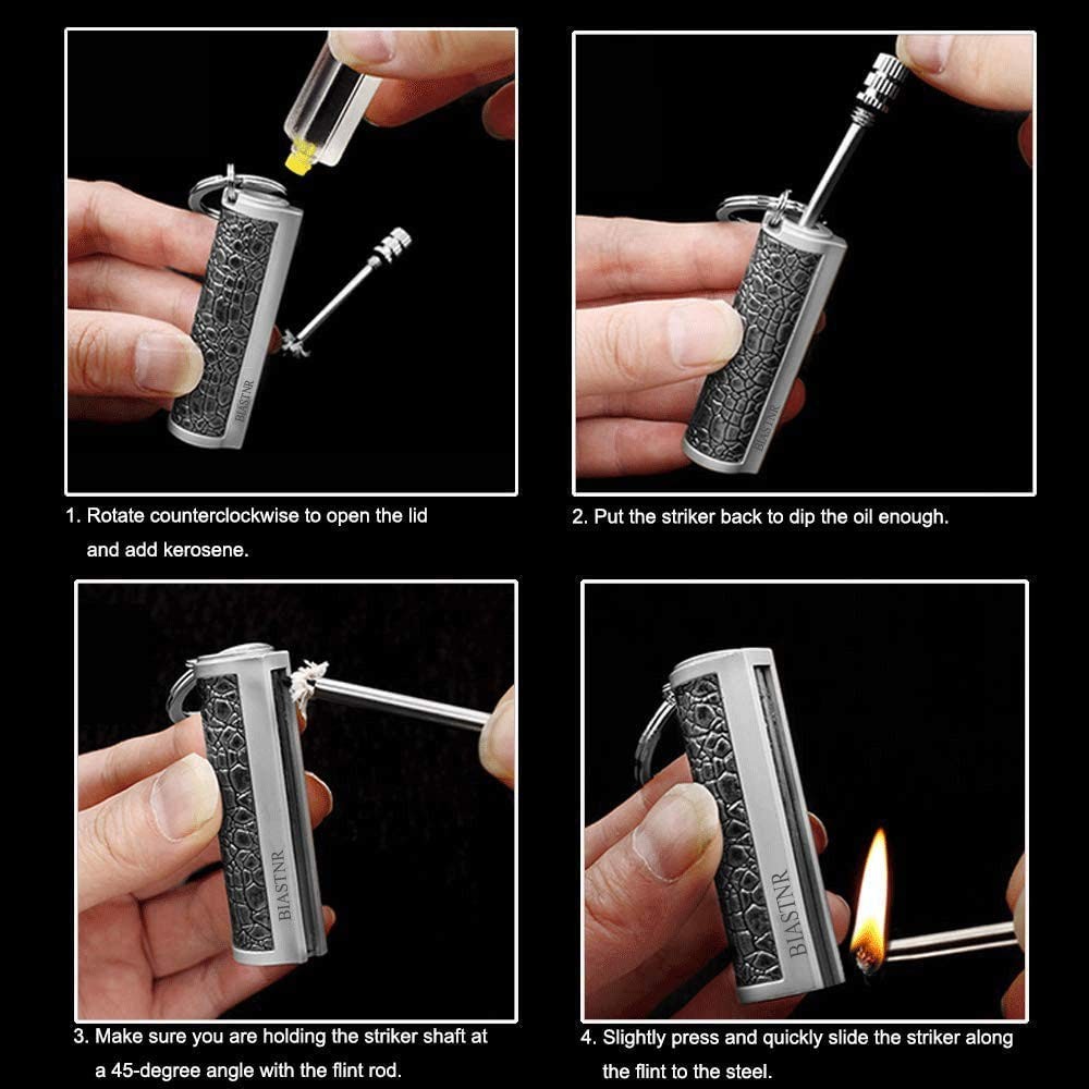 BIASTNR Permanent Match Matchstick Fire Starter - 3 Pack, Medium, Black