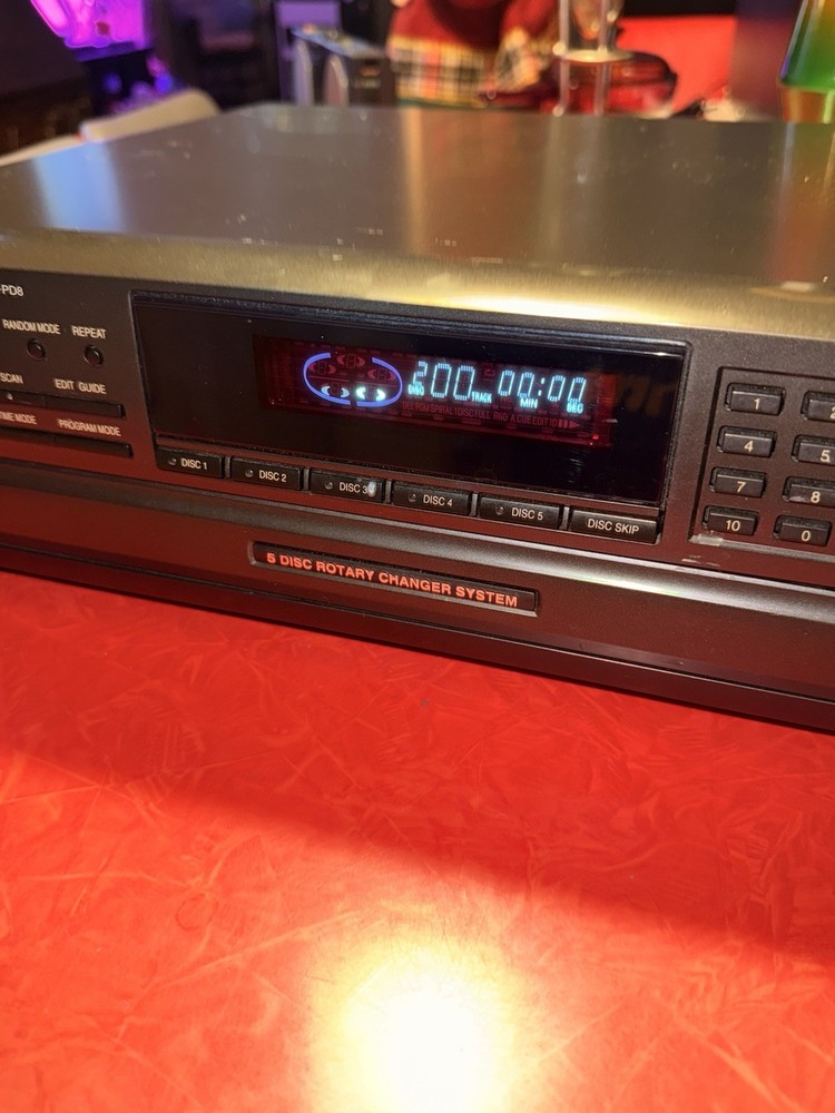Technics 5 Disc Cd Player Mash Model SL-PD8 Fully Tested Works Great No Remote