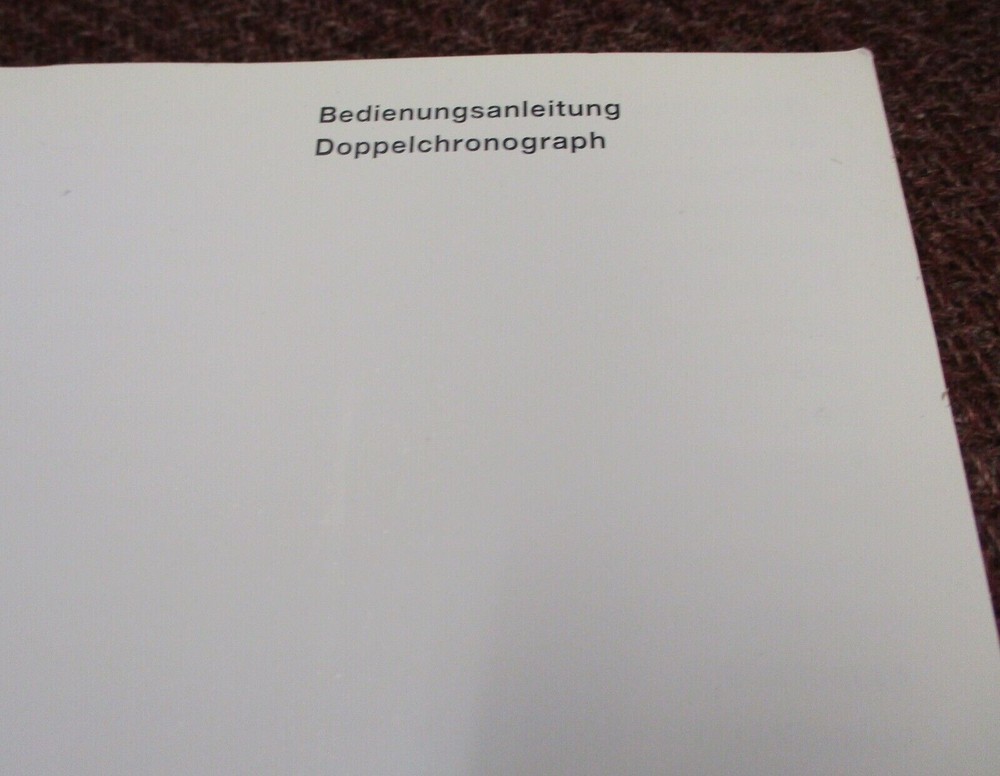 IWC Doppelchronograph Split-Seconds Chronograph Watch Ref 3713 Instructions Book