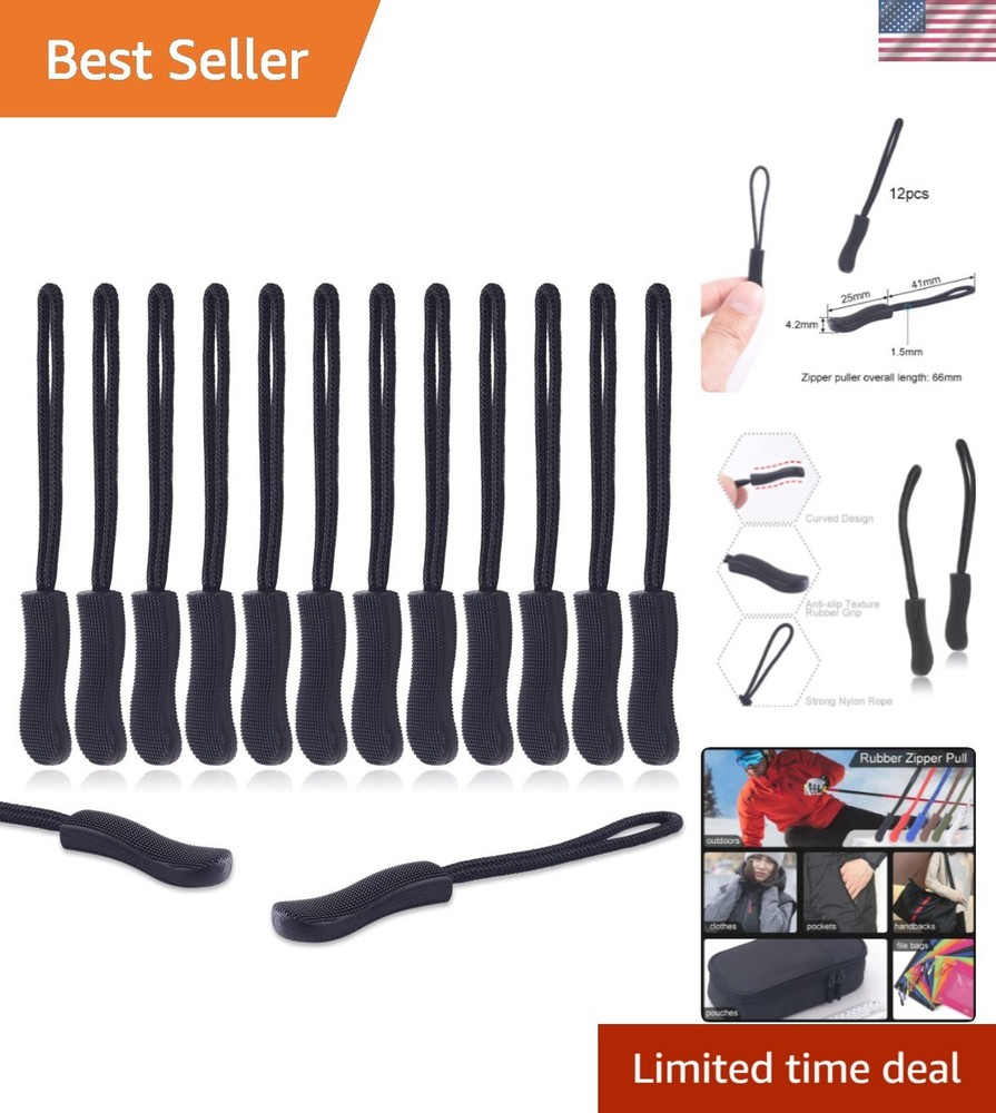 12Pack Zipper Pull Replacement, Golf Bag Parcord Zipper Pull Tab Replacement ...