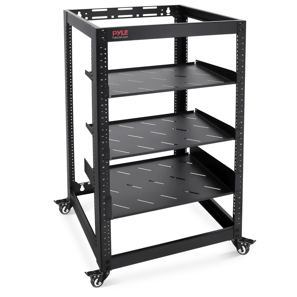 Pyle 20U Open Frame Server Rack - Wall Mount Network Rack for Servers