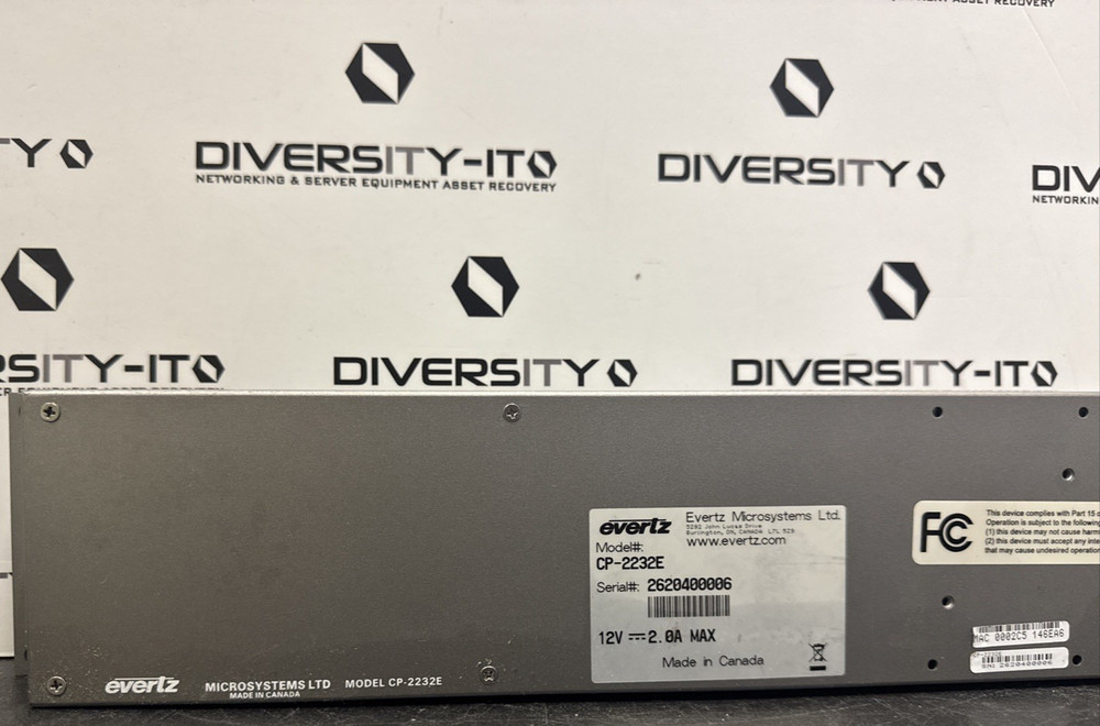 Evertz CP-2232E 32 Button 2RU Router Panel