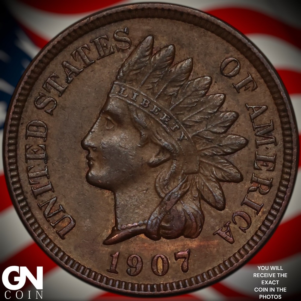 1907 Indian Head Cent Penny A1841