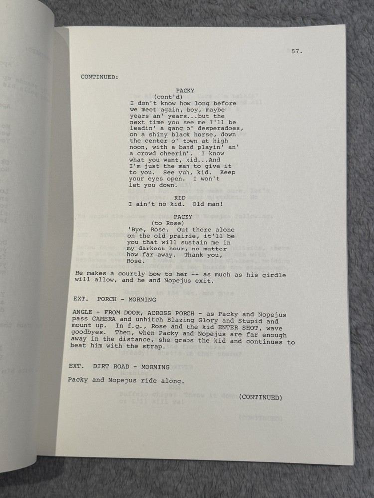 "COLONEL PACKY" by Larry Hankin SCRIPT SCREENPLAY