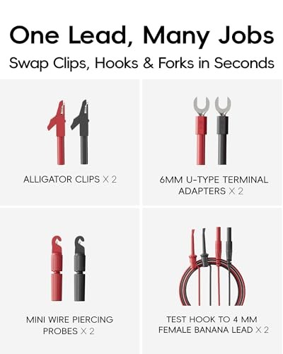 25-Piece Silicone Multimeter Test Lead & Back Probe Kit - Premium Modular Volt