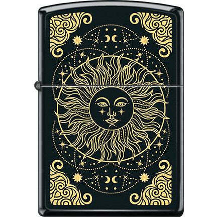 Zippo Windproof Metal Design Fire Lighter - Sun Design