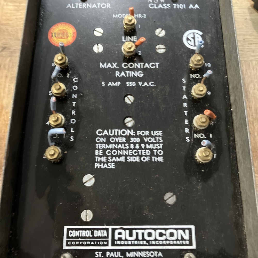 Autocon HR-2 7101AA Alternator Operator Control Panel