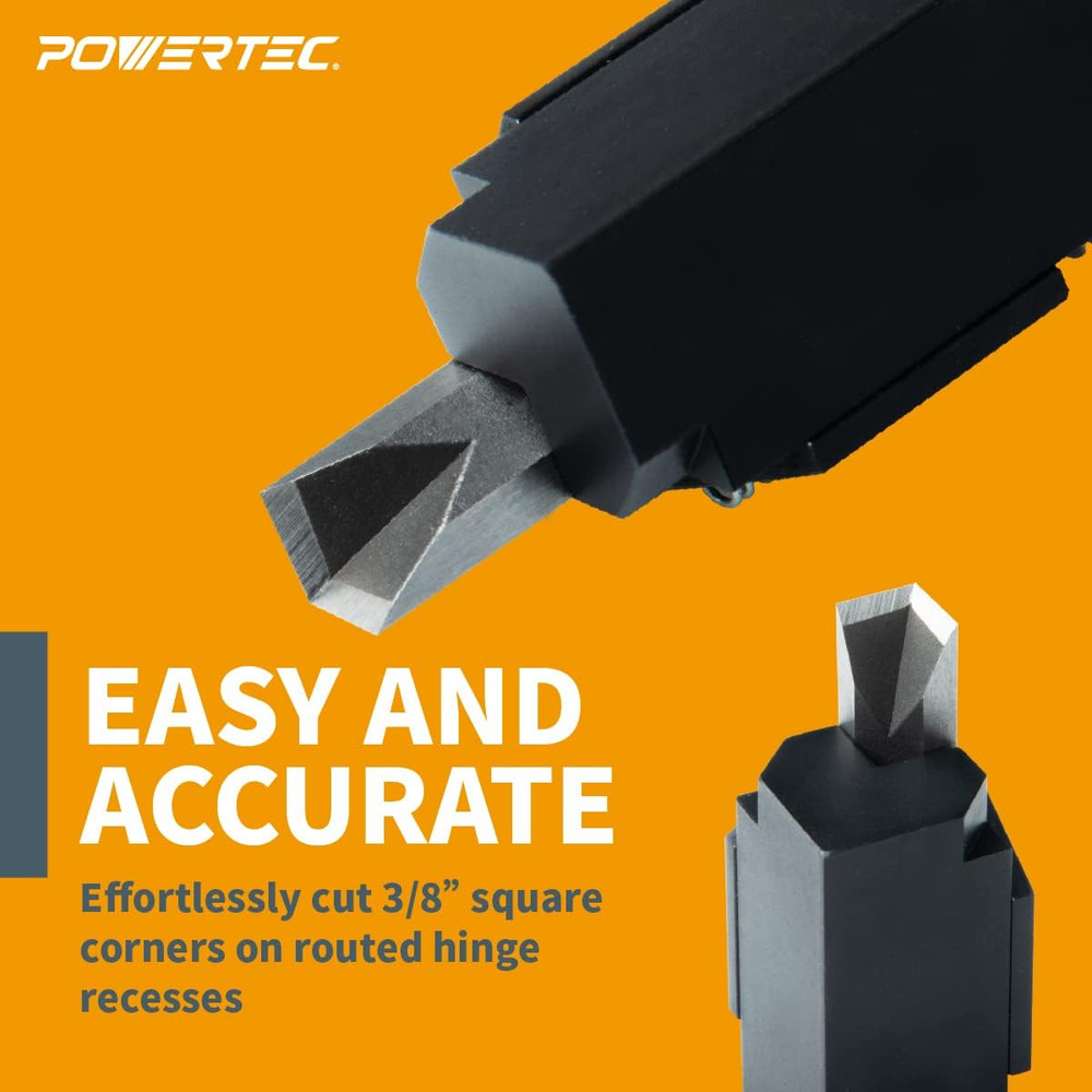 Square Corner Chisel – Spring-Loaded Mortise Chisel for Use with Hammer or Malle