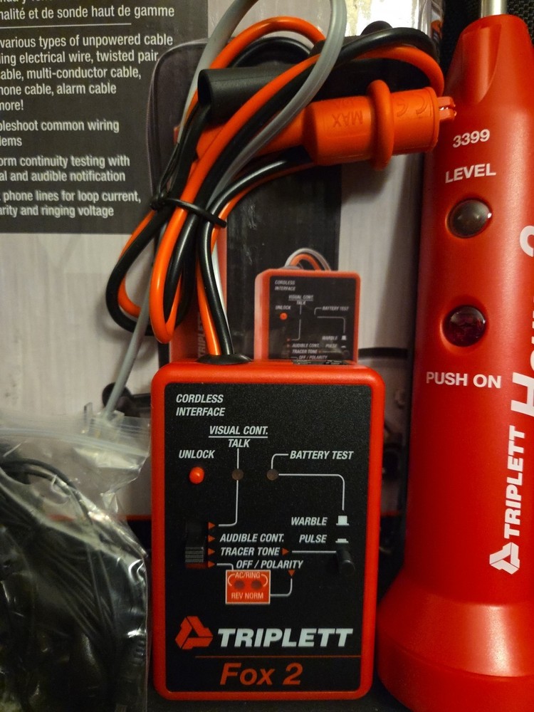 Triplett 3399 Fox & Hound Premium Tone & Probe Wire Cable Tracing & Testing Kit