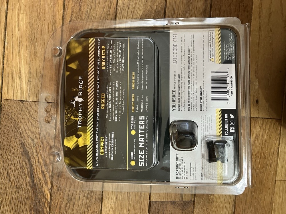 Trophy Ridge Quick Shot Whisker Biscuit Arrow Rest Medium