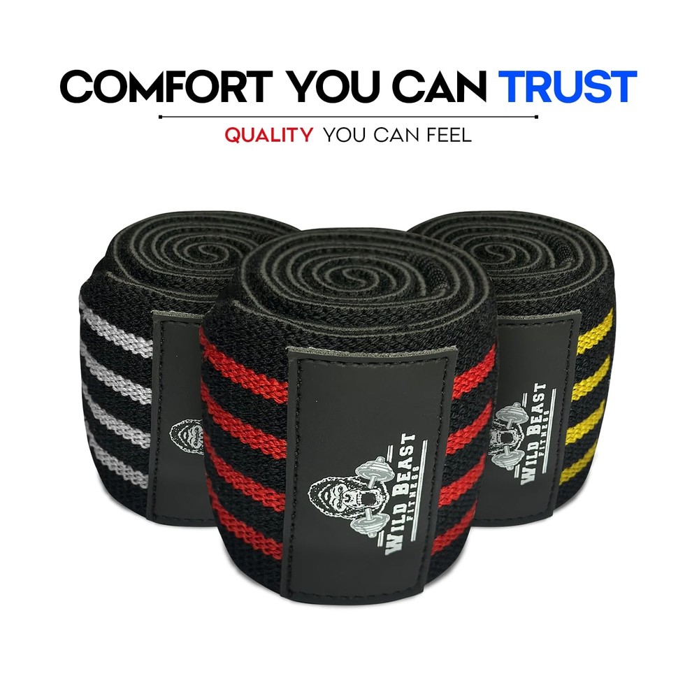 Elbow Wraps for Weightlifting (Pair), Stretchable & Breathable 41" Elbow Comp...