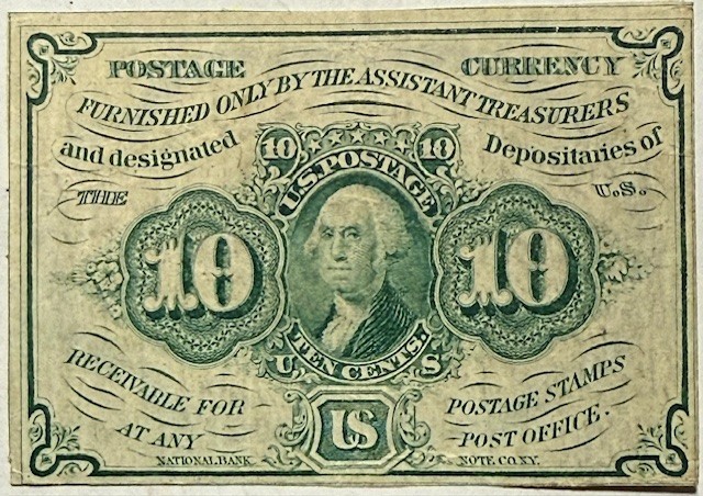 USA Fractional Currency - 10 Cents - First Series - Fr-1242 -  Crisp Extra Fine!