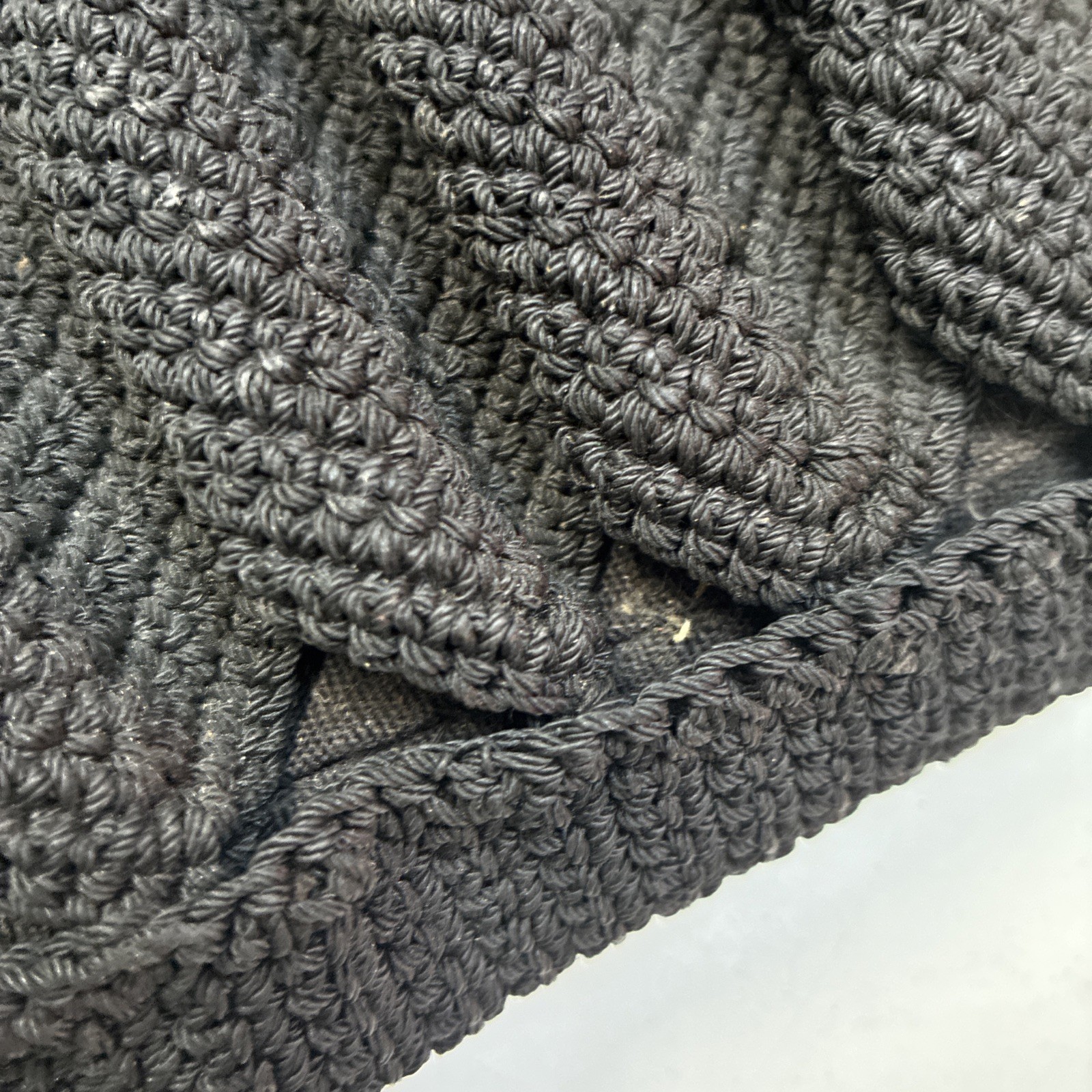 1930s Art Deco Crochet Handbag Clear Lucite Style Handle Provenance Depression