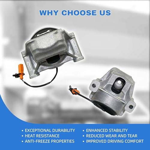 Hydraulic Front Engine Mount Kit Left with Sensor Wire 2 Pcs For Audi A4 A5