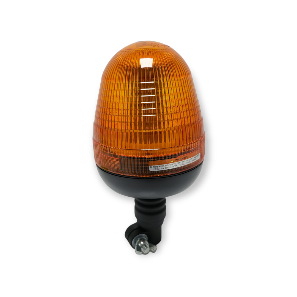 Flashing Amber ROTATING Flexible DIN Pole Mount Tractor LED Beacon Warning Light