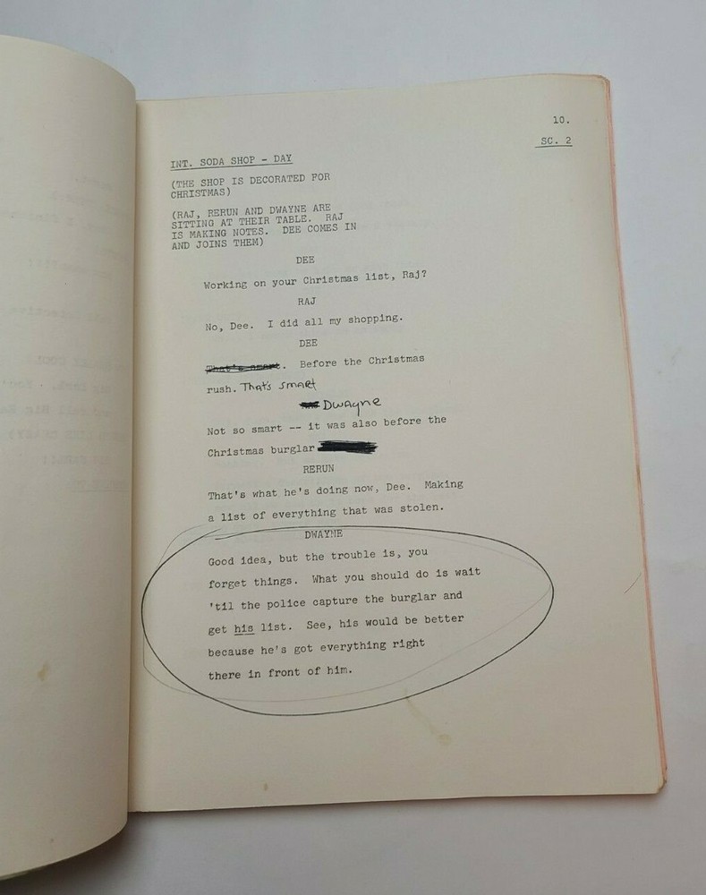 WHAT'S HAPPENING!! / 1978 TV Script, David Hollander "Positive Identification"