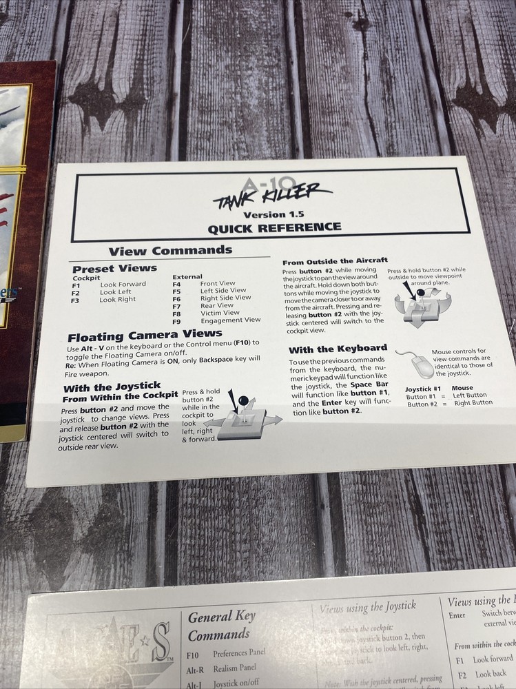 Aces Collector’s Edition PC Manual And Reference Cards
