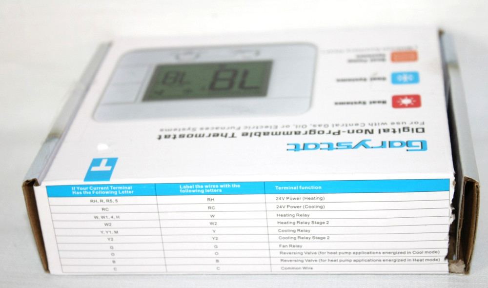Garystat Single Stage Digital Non-Programable Thermostat G701 LCD Open Box #14