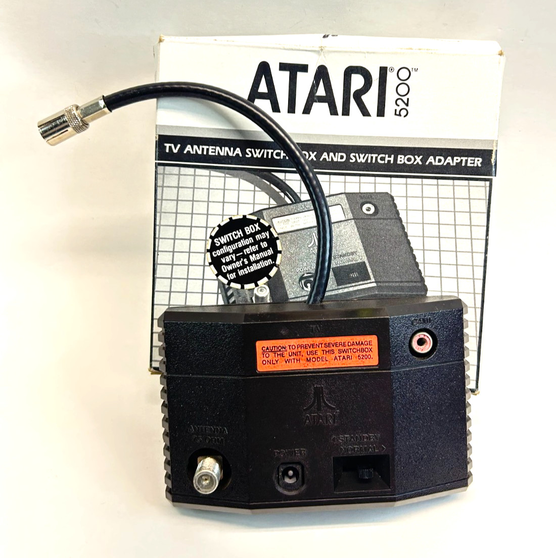 Atari 5200 TV Antenna Switch Box Adapter - With Box Tested Working