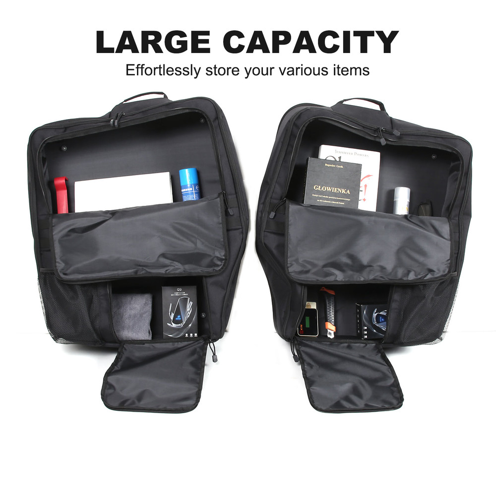Black Tailgate Interior Window Upper Storage Bag Folding For Benz Sprinter 09-18