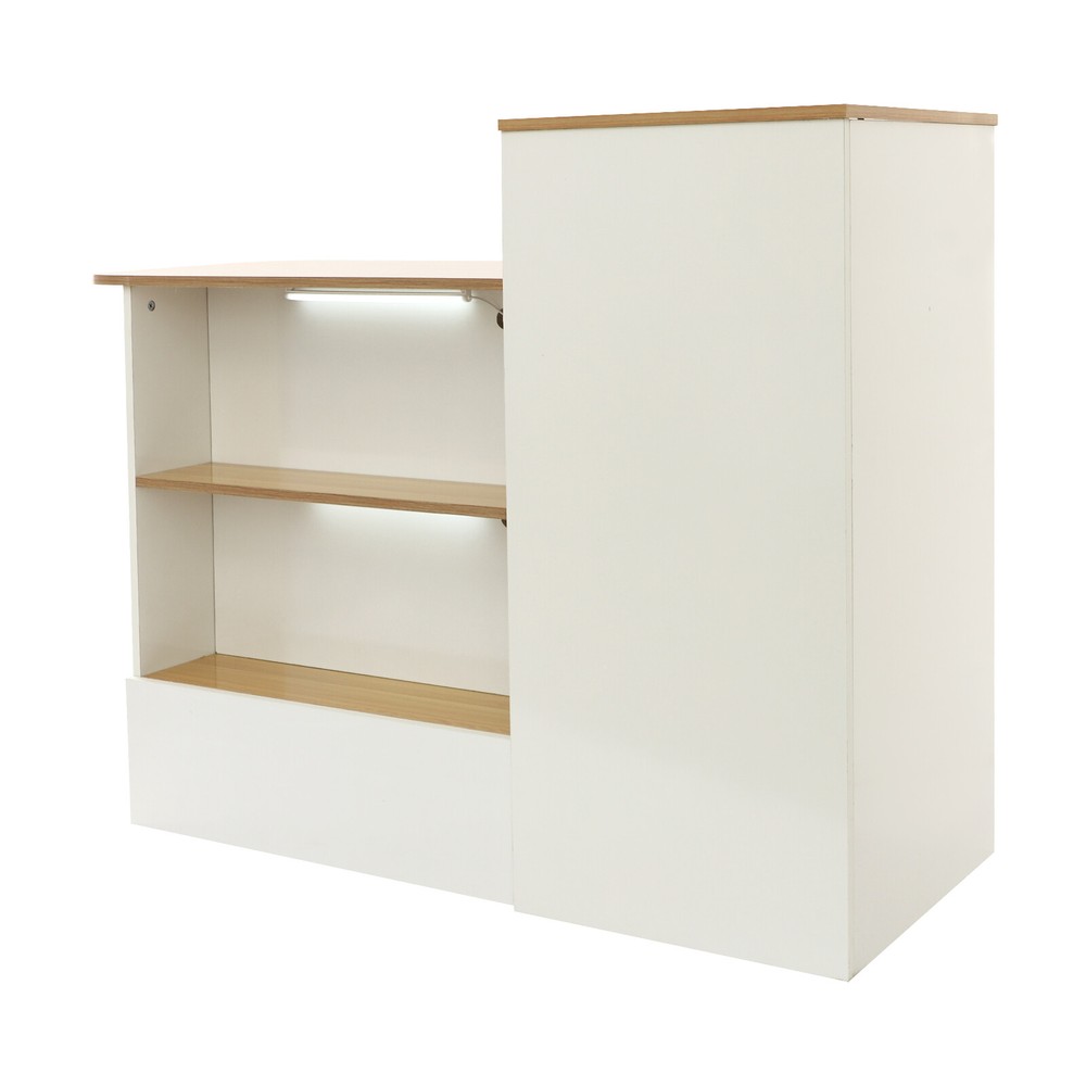 Modern Reception Desk Reception Counter Reception Desk with Lockable Drawer