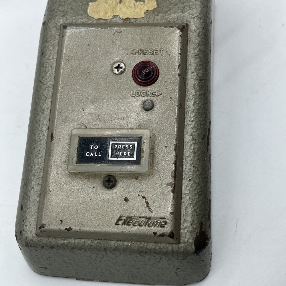 Vintage rare 1950's Executone EXL MICROPHONE art deco button push intercom