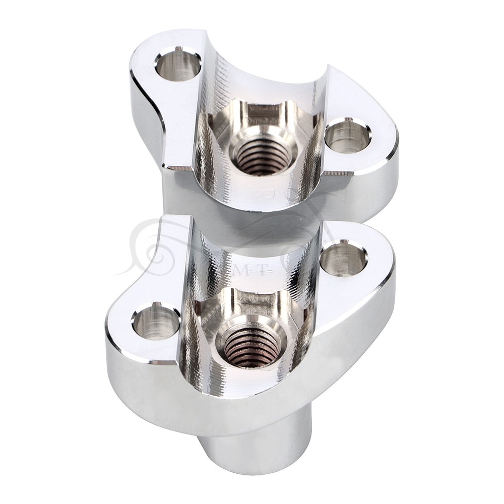 Chrome 2" Handlebar Risers Bottom For Harley Dyna Sportster Softail Custom FXSTC