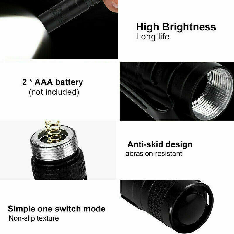 Portable Tactical Flashlight Mini Super Bright Penlight Small LED Torch Light