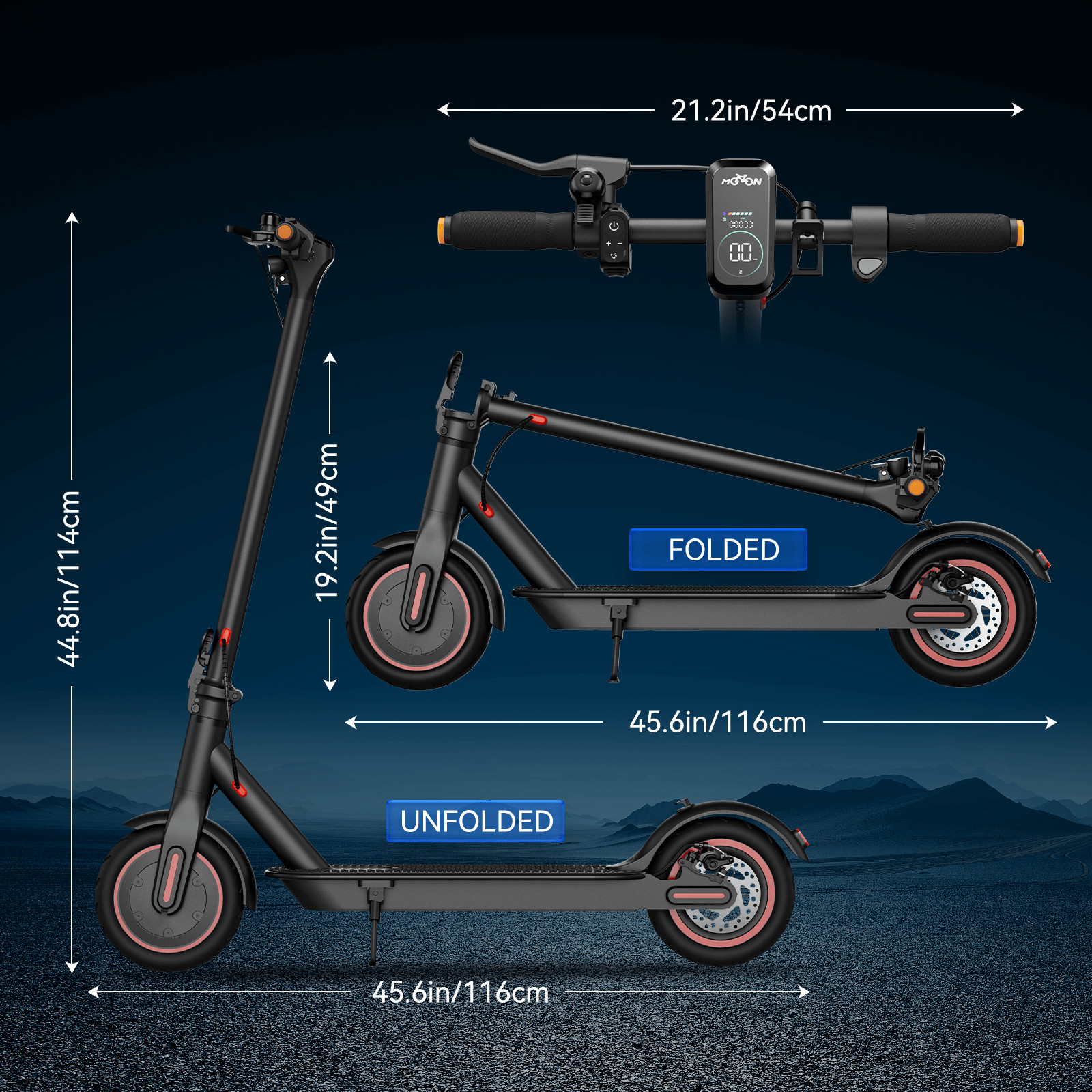 2026 Adult Electric Scooter Foldable Long Range High Speed 25KM/H Urban Commuter