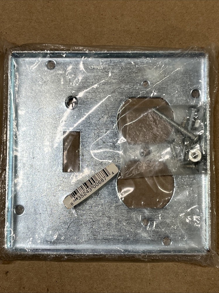Orbit 5512 4-11/16 Square Toggle Switch / Duplex Raised RS Cover 1pc