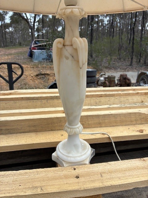 Vintage Marble Base Bedside Lamp