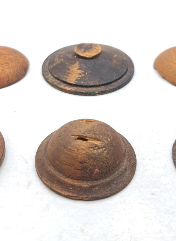 Antique Wooden Decorative Rosette Furnisher Wall Decorations Old Vintage Lot