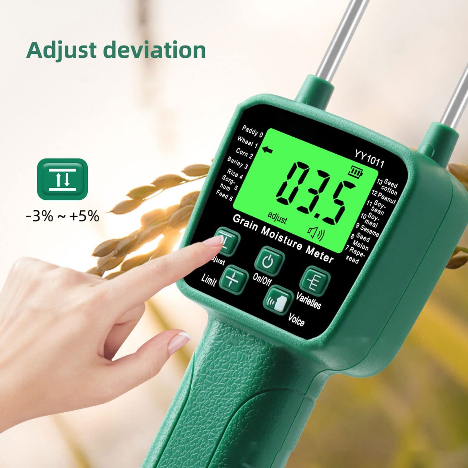 KUIDAMOS Hay Moisture Tester Grain Tester Easy to Operate Hay Moisture Meter ...
