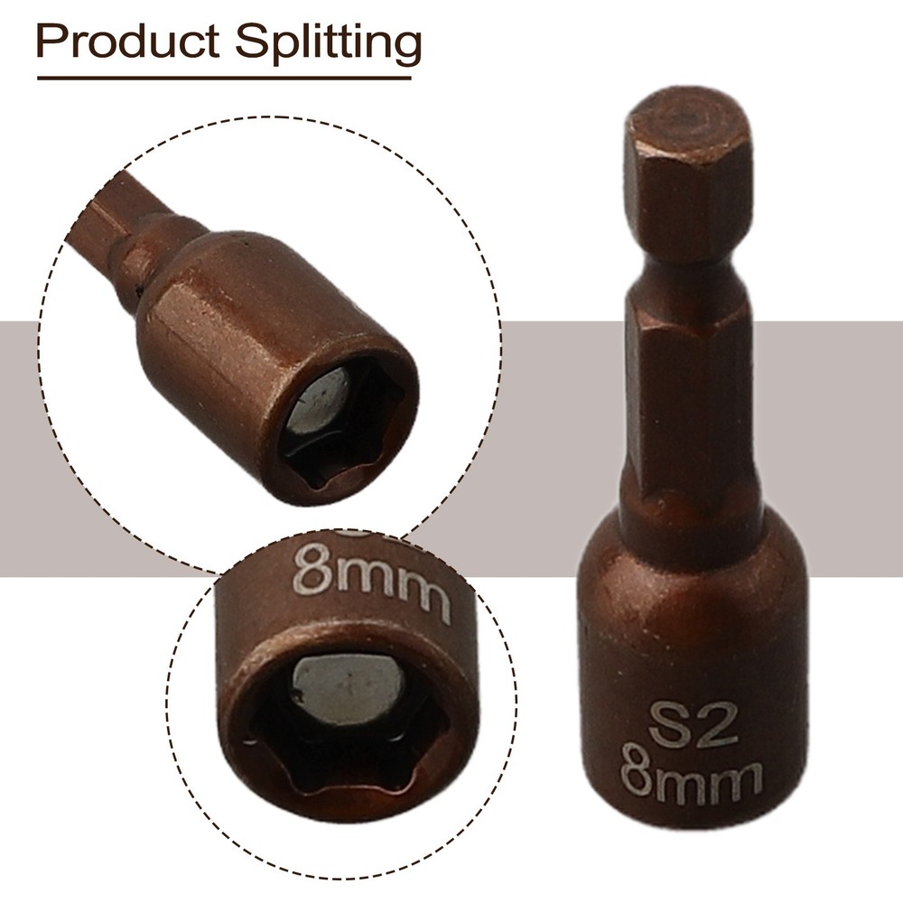 Long Lasting Hex Shank Driver Adapter Socket Tool Magnetic Nut Screwdriver