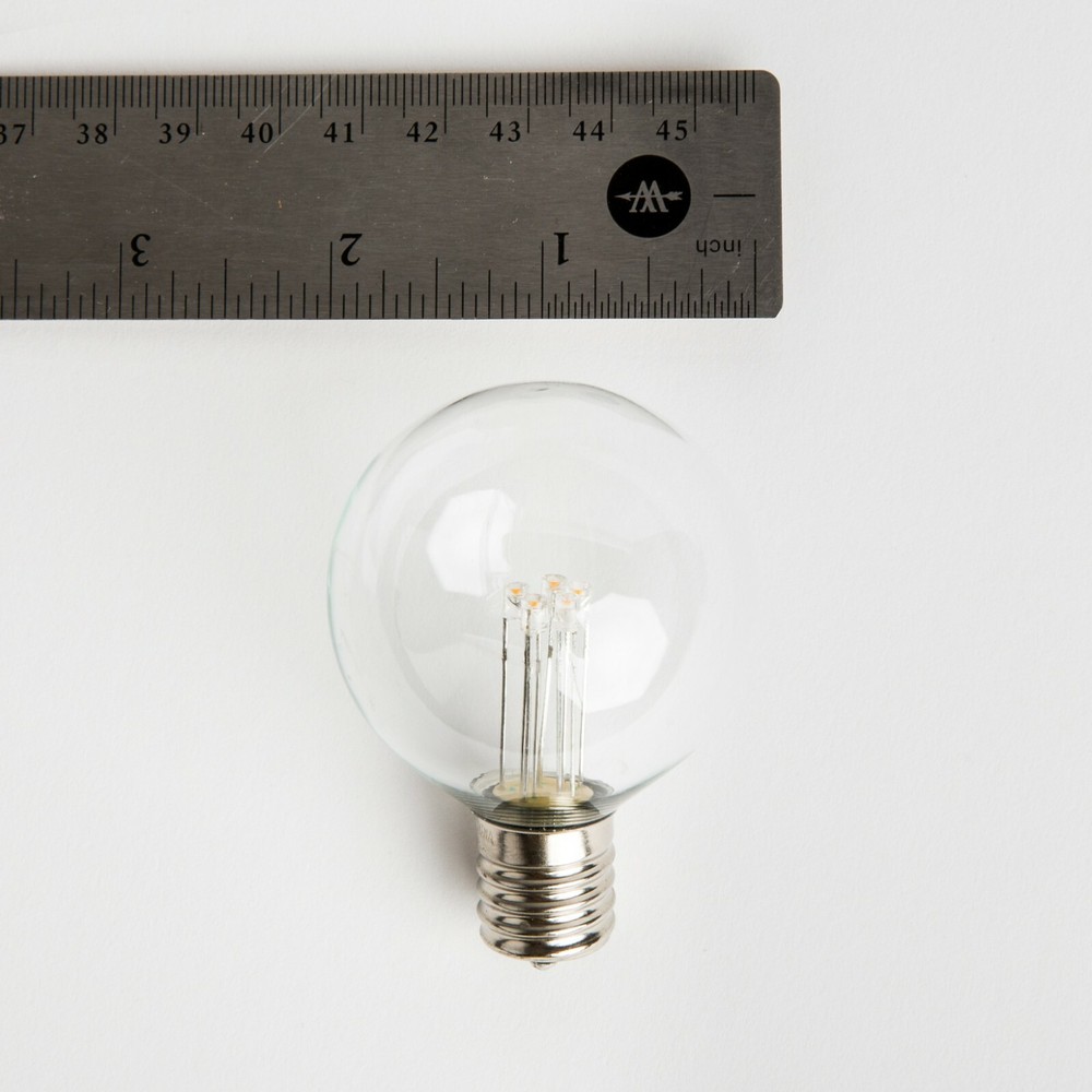 Box of 25 G50 LED Diode 2” .6W C9 E17 Base String Light Replacement Bulbs