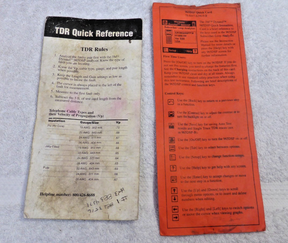 3M Dynatel 965DSP Subscriber Loop Analyzer , Untested