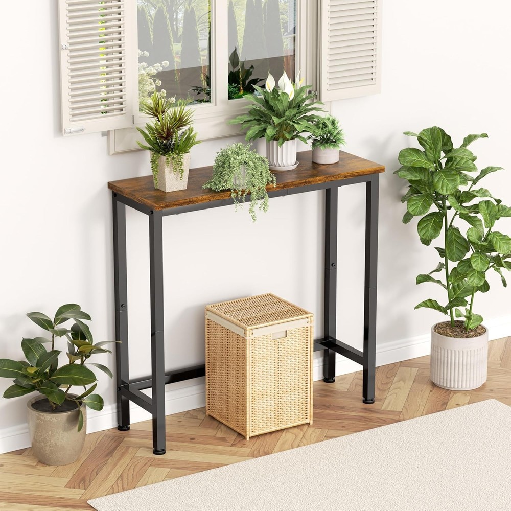 29.5" Narrow Console Table Small Entryway Table Thin Hallway Table Skinny Sofa
