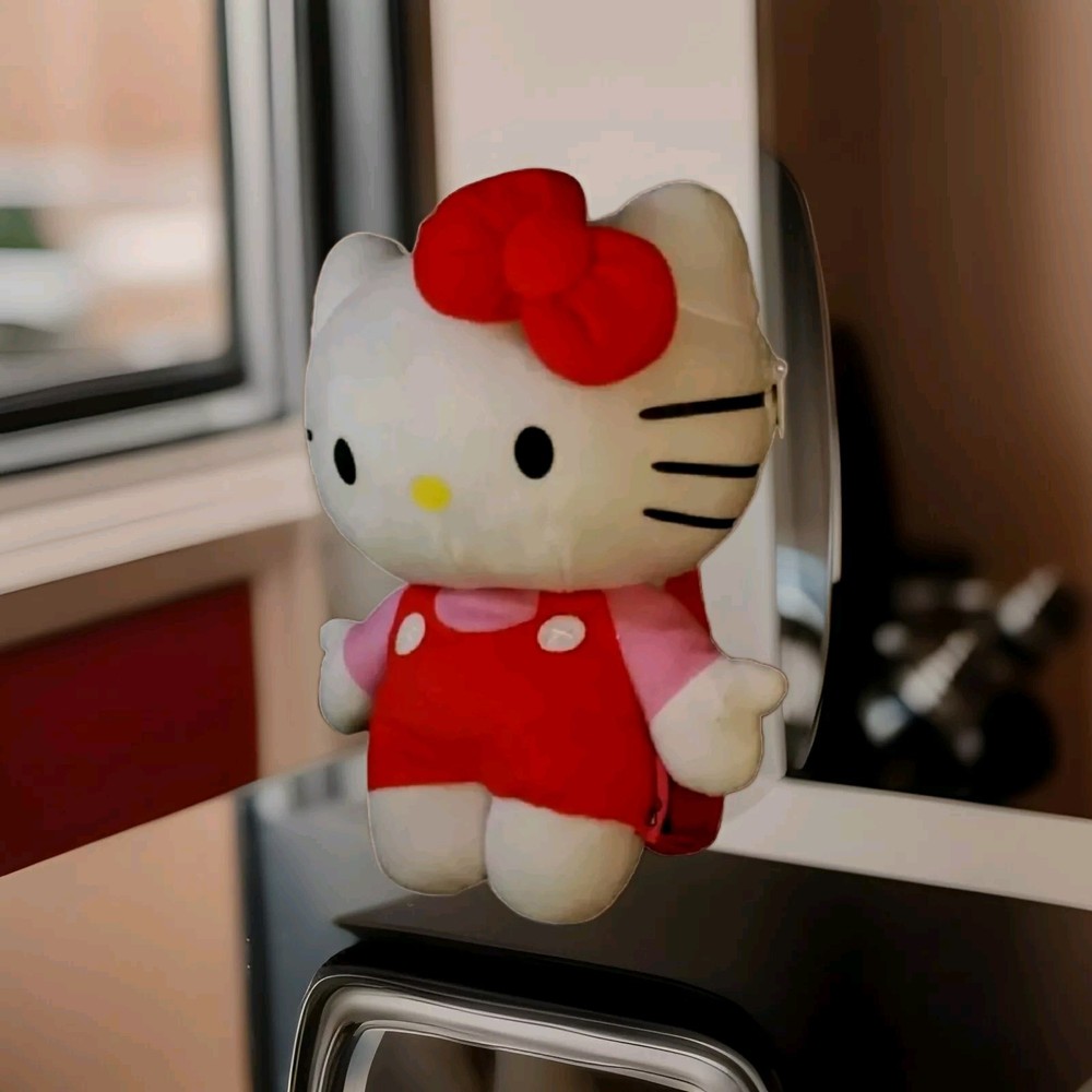 Hello Kitty Backpack Sanrio Plush Pink 12" Red 2012